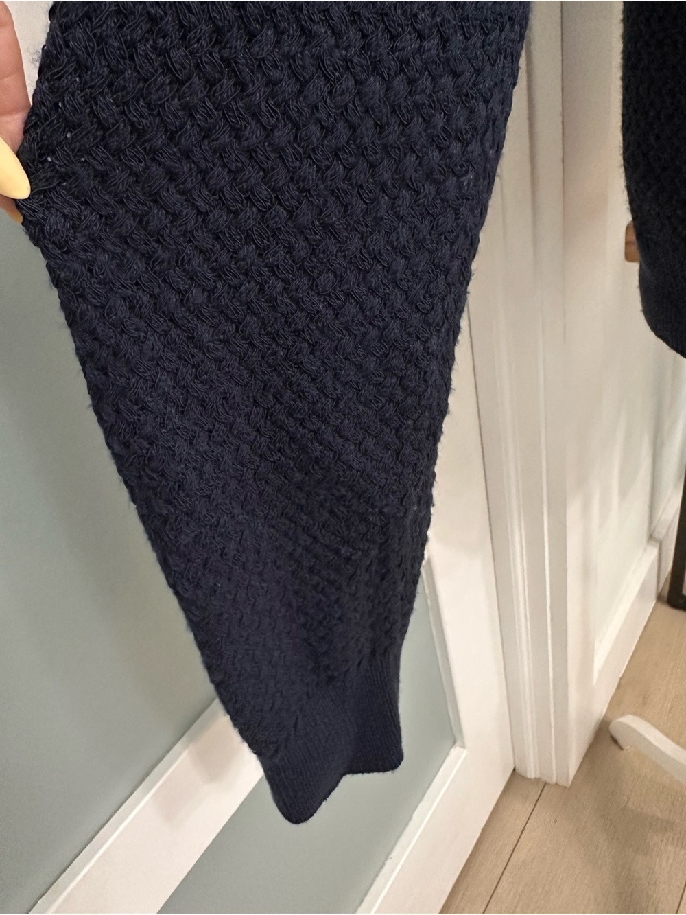 rag & bone Jax Cardigan Merino Wool Blend Navy Blue Button Front Medium Luxury - Picture 6 of 11